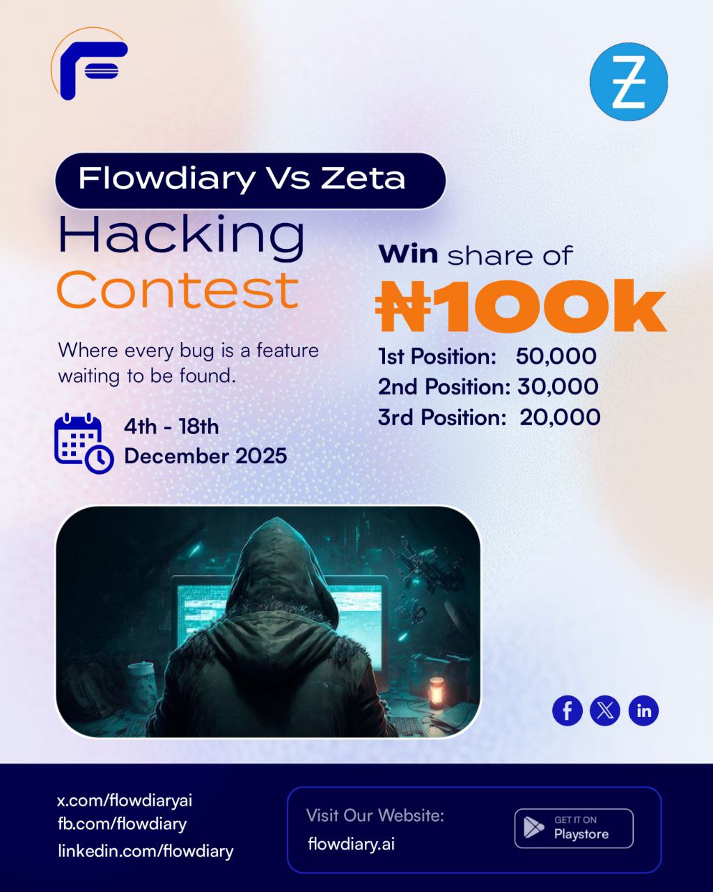 Flowdiary Partners with Zeta to Host a N100,000 Bug Bounty Contest